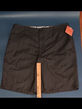 Target Mossimo Supply Co. Darkened Men's Black Plaid Flat Front Shorts